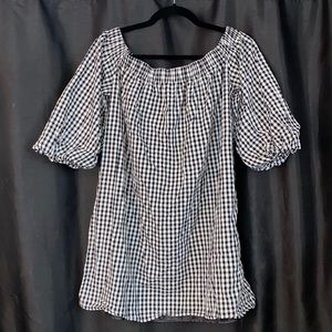 Gingham Puff Sleeve Mini Dress